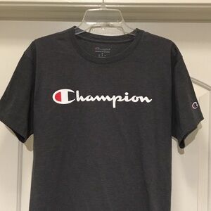Champion Men's Dark Gray Short Sleeve Tee